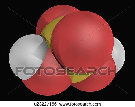 Stock Illustration - Sulfuric acid molecule. Fotosearch