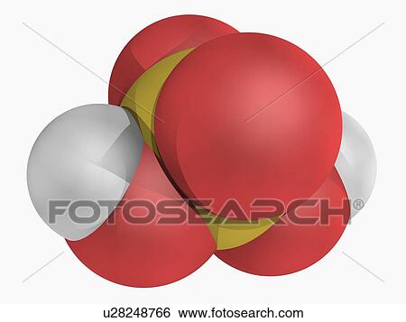 Stock Illustration - Sulfuric acid molecule. Fotosearch