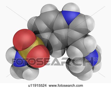 Stock Illustration - Sumatriptan drug molecule. Fotosearch