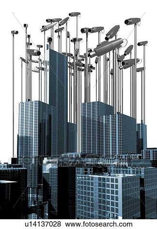 Surveillance, conceptual artwork View Large Illustration Stock Illustration - Surveillance, conceptual artwork. Fotosearch