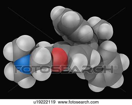 Stock Illustration - Tamoxifen drug molecule. Fotosearch