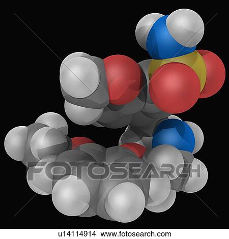 Tamsulosin molecular model View Large Illustration Stock Illustration - Tamsulosin molecular model. Fotosearch