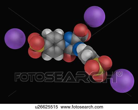 Stock Illustration - Tartrazine molecule. Fotosearch