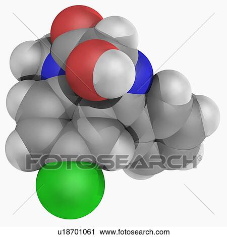Clip Art - Temazepam drug molecule. Fotosearch