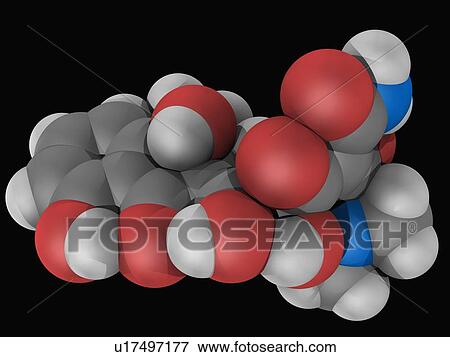 Stock Illustration - Tetracycline drug molecule. Fotosearch