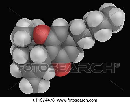 Stock Illustration - Tetrahydrocannabinol THC drug molecule. Fotosearch