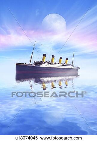 Titanic, artwork View Large Illustration Stock Illustration - Titanic, artwork. Fotosearch