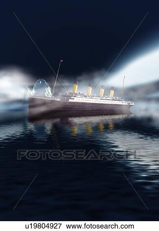 Stock Illustration - Titanic, artwork. Fotosearch