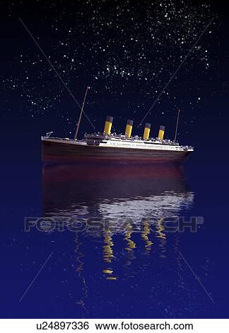Titanic, artwork View Large Illustration Stock Illustration - Titanic, artwork. Fotosearch