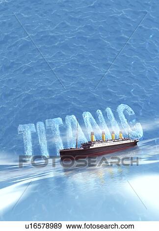 Stock Illustration - Titanic, conceptual artwork. Fotosearch