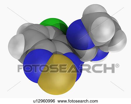 Stock Illustration - Tizanidine drug molecule. Fotosearch