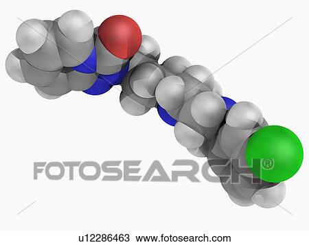 Trazodone drug molecule View Large Illustration Drawing - Trazodone drug molecule. Fotosearch