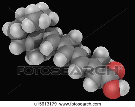 Stock Illustration - Tretinoin drug molecule. Fotosearch