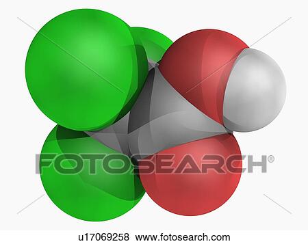 Trichloroacetic acid molecule View Large Illustration Stock Illustration - Trichloroacetic acid molecule. Fotosearch