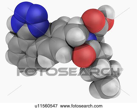 Stock Illustration - Valsartan drug molecule. Fotosearch