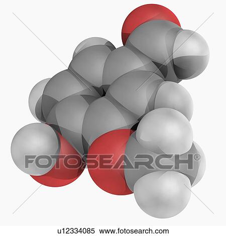 Vanillin molecule View Large Illustration Stock Illustration - Vanillin molecule. Fotosearch