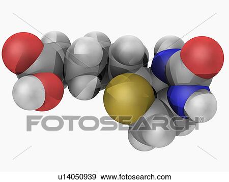 Stock Illustration - Vitamin B7 biotin molecule. Fotosearch
