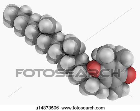Stock Illustration - Vitamin E molecule. Fotosearch