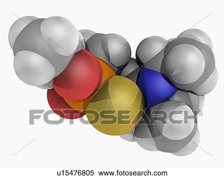 Stock Illustration - VX nerve agent molecule. Fotosearch