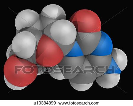 Stock Illustration - Zalcitabine drug molecule. Fotosearch