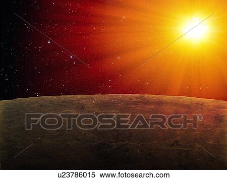 Alien planet, artwork View Large Illustration Stock Illustration - Alien planet, artwork. Fotosearch