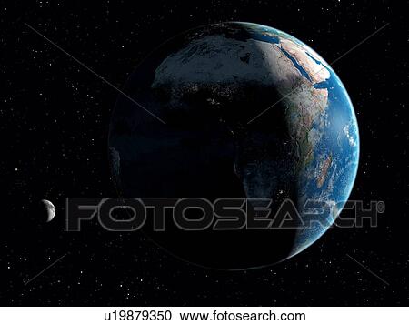 Clipart - Artwork of Africa seen from Space. Fotosearch
