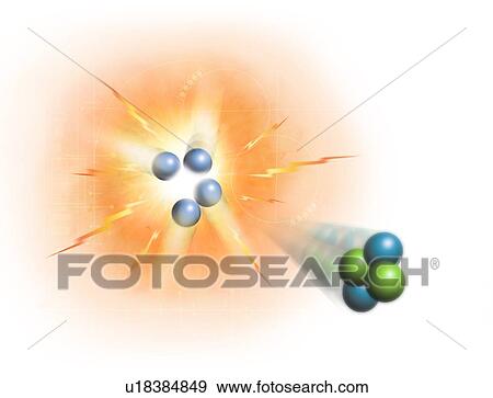 Artwork of nuclear fusion reaction View Large Illustration Stock Illustration - Artwork of nuclear fusion reaction. Fotosearch
