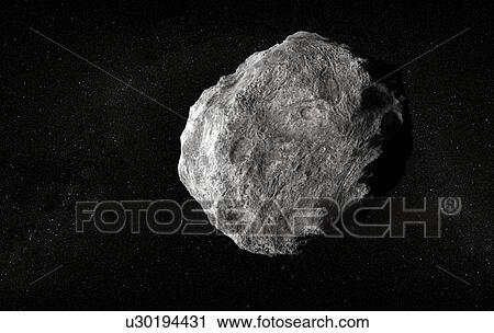 Asteroid, artwork View Large Illustration Clip Art - Asteroid, artwork. Fotosearch