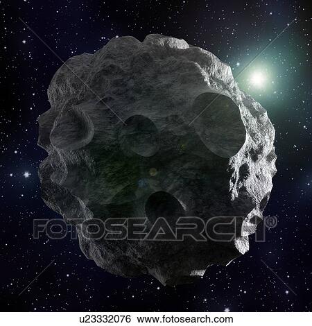 Stock Illustration - Asteroid, artwork. Fotosearch