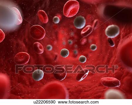 Clipart - Blood stream, artwork. Fotosearch