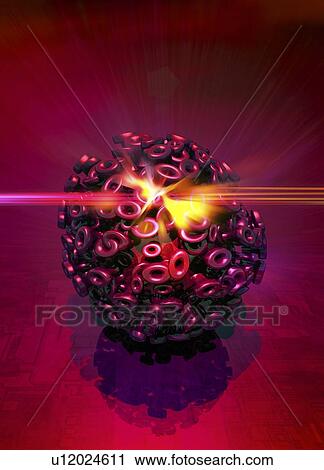 Clip Art - Computer virus, conceptual artwork. Fotosearch