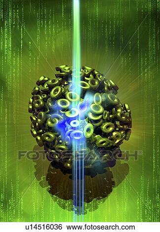 Stock Illustration - Computer virus, conceptual artwork. Fotosearch