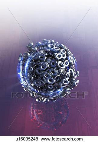 Stock Illustration - Computer virus, conceptual artwork. Fotosearch