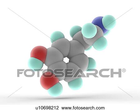 Dopamine molecule View Large Illustration Drawing - Dopamine molecule. Fotosearch
