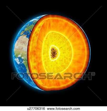 Earth's internal structure, artwork View Large Illustration Stock Illustration - Earth's internal structure, artwork. Fotosearch