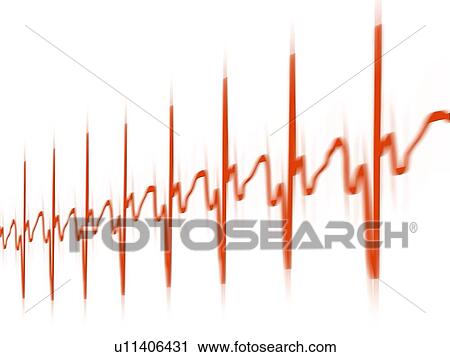 Clip Art - ECG, computer artwork. Fotosearch