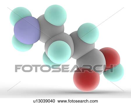 Clipart - Gamma-aminobutyric acid GABA molecule. Fotosearch