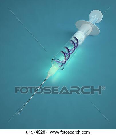 Stock Illustration - Gene therapy, conceptual artwork. Fotosearch