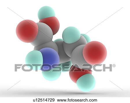 Glutamic acid molecule View Large Illustration Stock Illustration - Glutamic acid molecule. Fotosearch