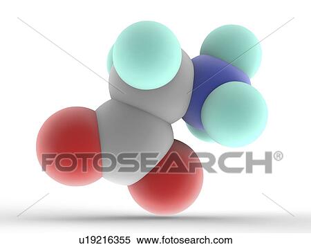 Glycine molecule View Large Illustration Stock Illustration - Glycine molecule. Fotosearch