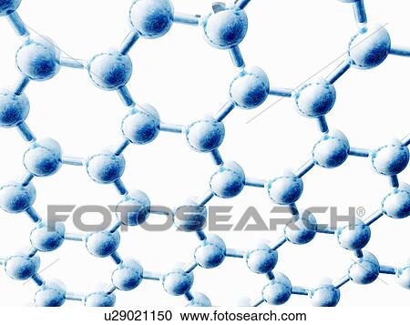 Clipart - Graphene sheet artwork. Fotosearch