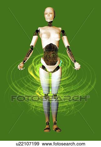 Humanoid robot, artwork View Large Illustration Stock Illustration - Humanoid robot, artwork. Fotosearch
