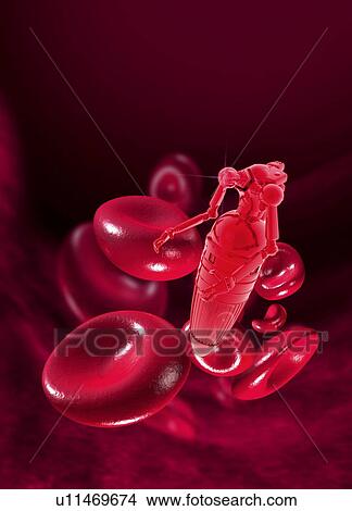 Stock Illustration - Medical nanobots, artwork. Fotosearch