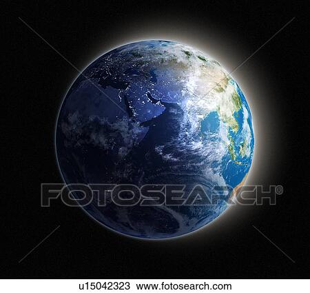 Drawing - Middle East, night-day artwork. Fotosearch