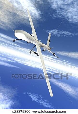 Clipart - Military drone, artwork. Fotosearch