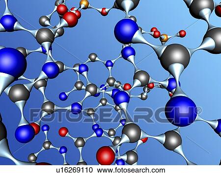 Clipart - Molecule, artwork. Fotosearch