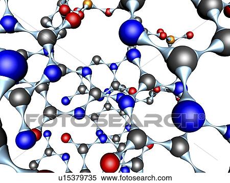 Stock Illustration - Molecule, artwork. Fotosearch