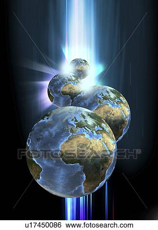 Stock Illustration - Multiple universes, conceptual artwork. Fotosearch