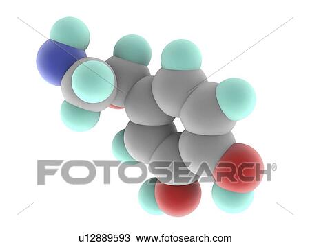 Noradrenaline norepinephrine molecule View Large Illustration Drawing - Noradrenaline norepinephrine molecule. Fotosearch