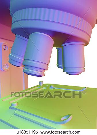 Optical light microscope, artwork View Large Illustration Stock Illustration - Optical light microscope, artwork. Fotosearch